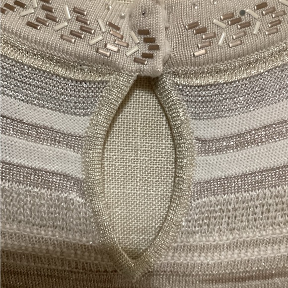 WHBM Size L Metallic Embellished Sweater Tank Top | EUC - Picture 7 of 9